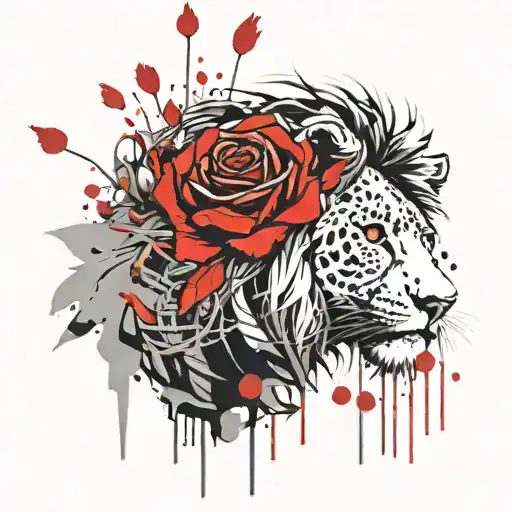 Lion Head Flowers Roses Bush