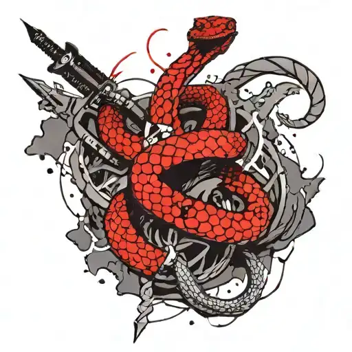 Linghtning Snake Whit Sword