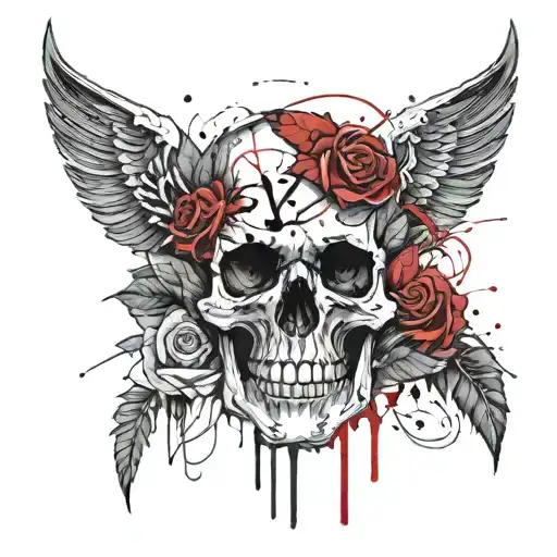 Skull And Roses