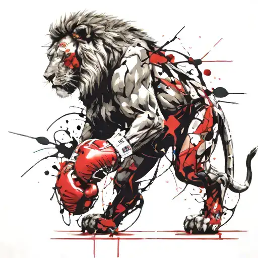 Boxing Lion