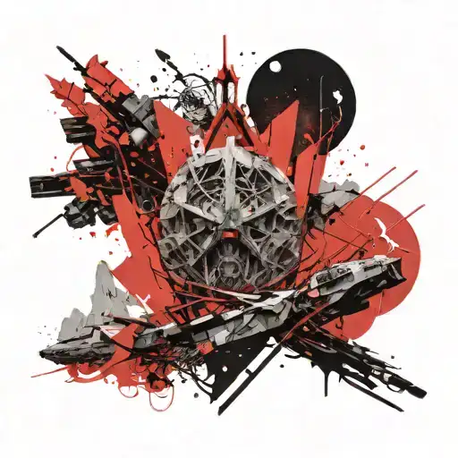 War Family Mountains Space