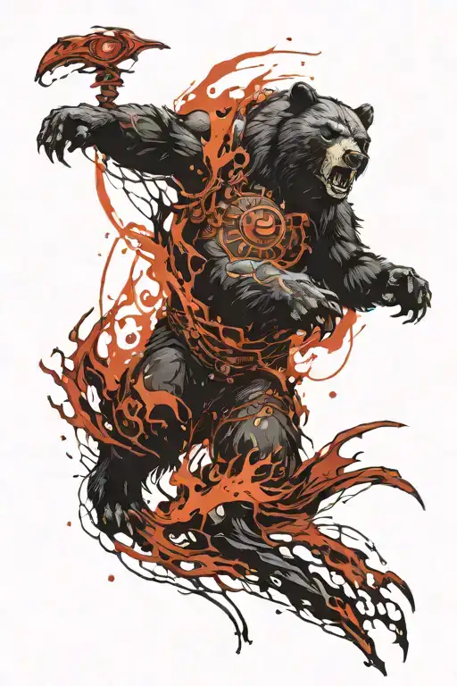 World Of Warcraft Mage Casting Spell Fire Ice Druid Bear Fight