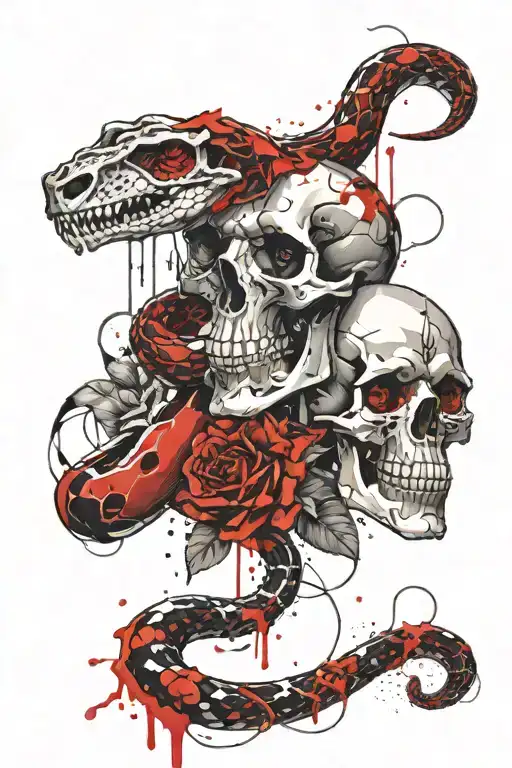 Snake And Skull