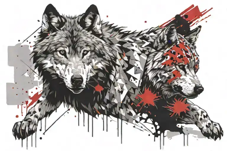 Wolf And Bear With A