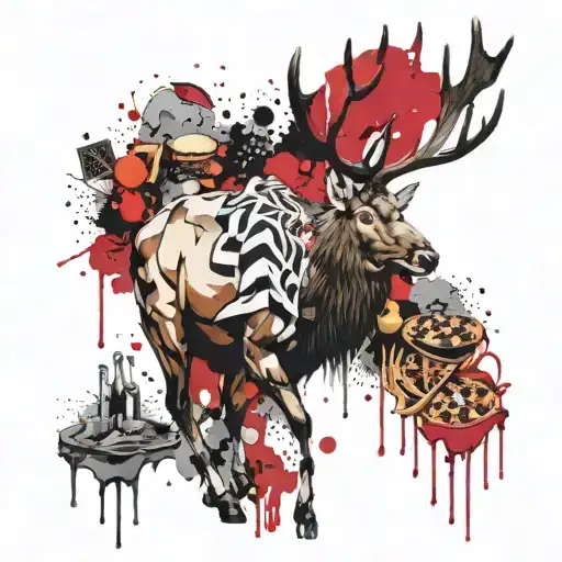 A Chef Elk And Pizza