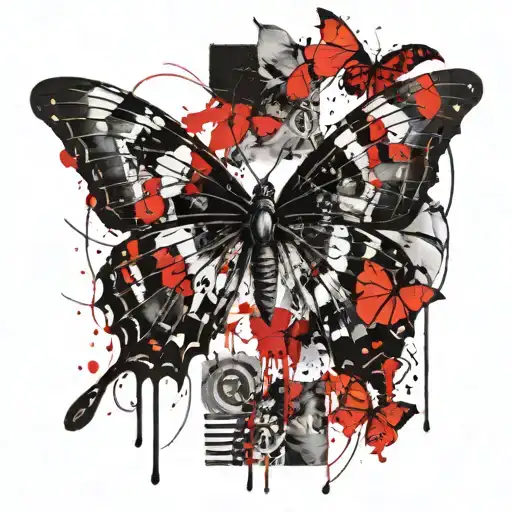 Black Plucked Butterfly