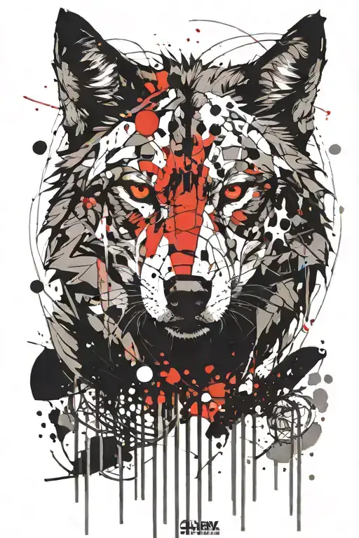 Creepy Guara Wolf Silhouette