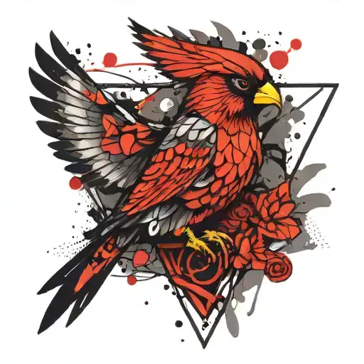 A Triangle With A Bird In It With The Armor