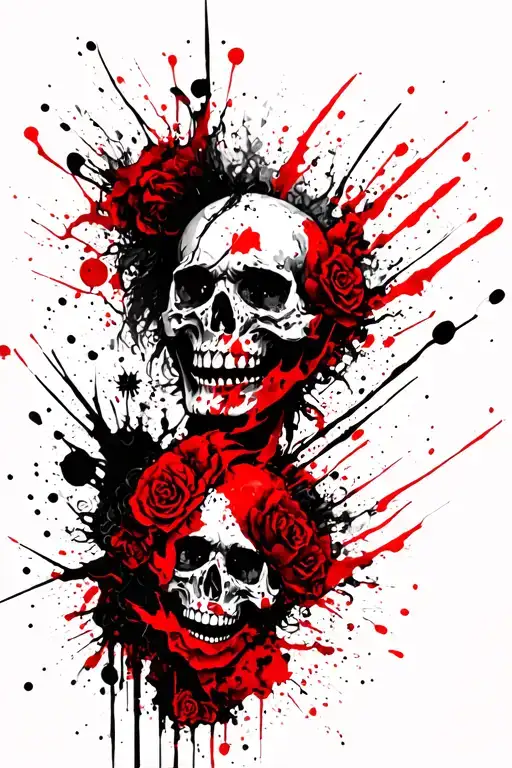 Man Curled Like A Skull Made