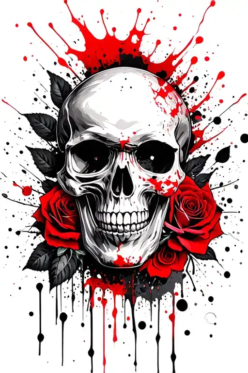 Skull And Rose