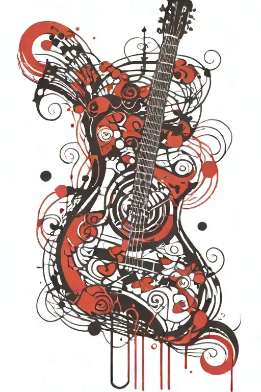 Treble Clef With A Guitar