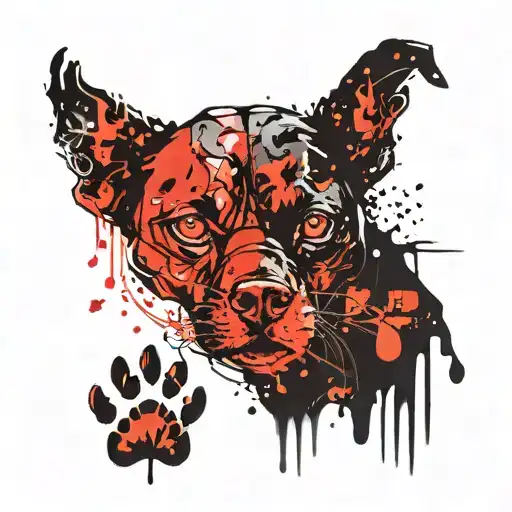 Dog Paw Print With Eye Symbol Integrated