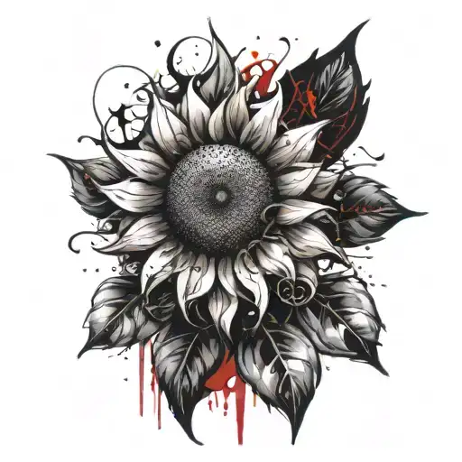 Sun Rays And Sunflower Scary