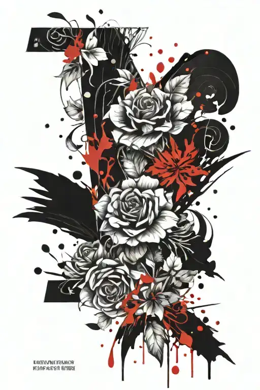 Floral Letter K