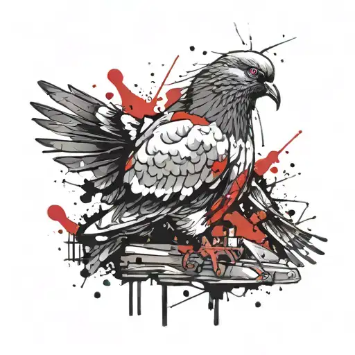 Pigeon With Band On Its Foot