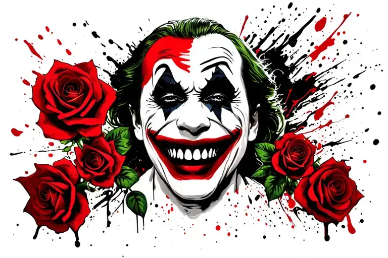 Crazy Joker Smile With Roses