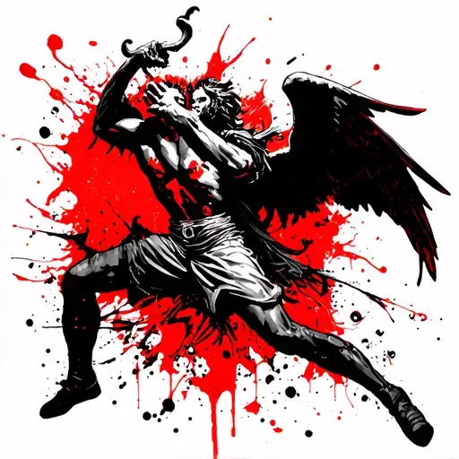 Demon Fighting Angel Who Is Winning