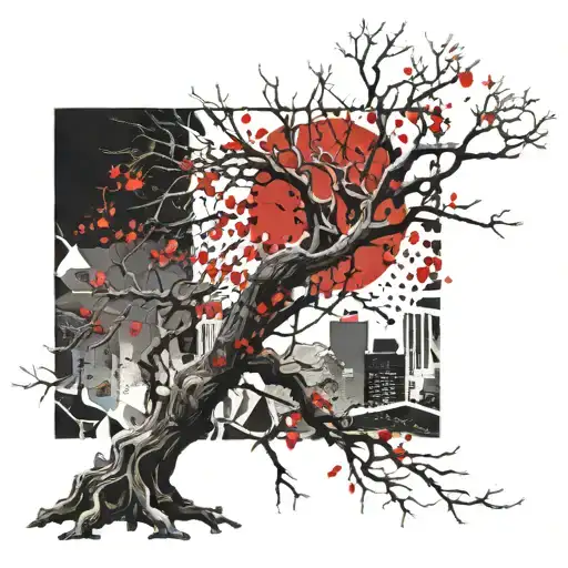 Dead Tree With New Growth