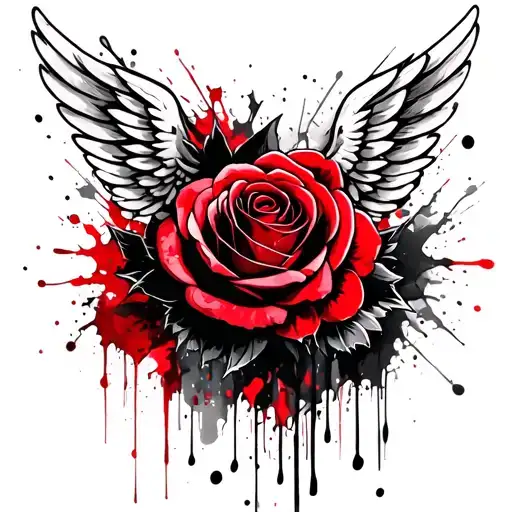 Wings With A Rose