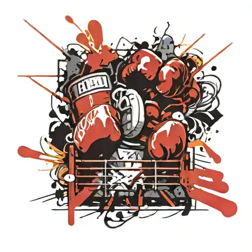 Boxing Ring Surrounded