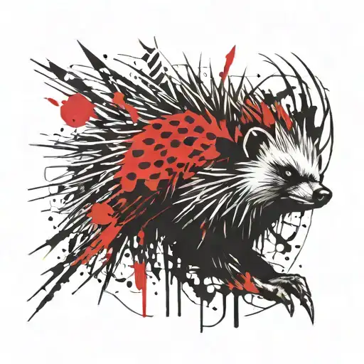 Mean Porcupine Angry Circle