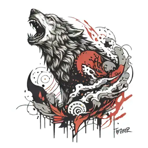 Fenrir Wolf Howling