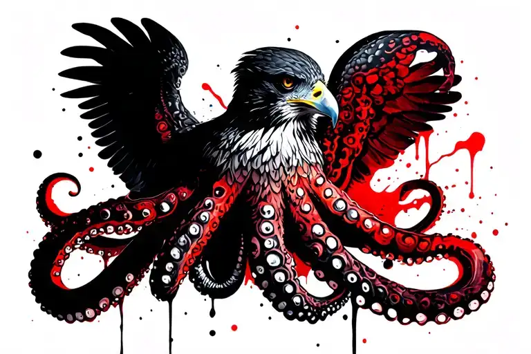 Hawk Octopus Wrapping Its Tentacles