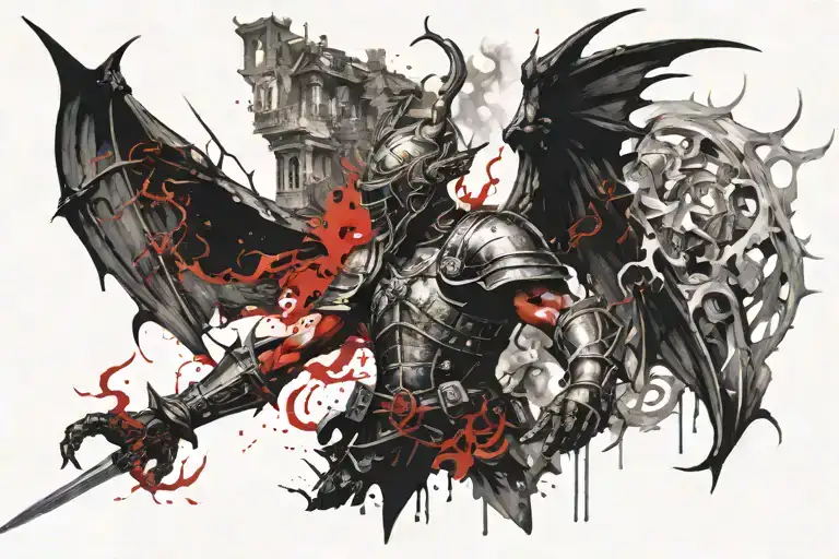 Saint Florian Defeat Dragon Rising From House Fire