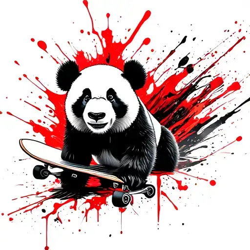 Skateboard Panda