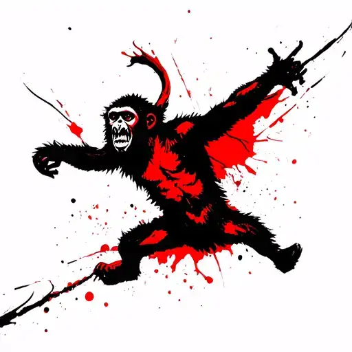 Evil Monkey Flying