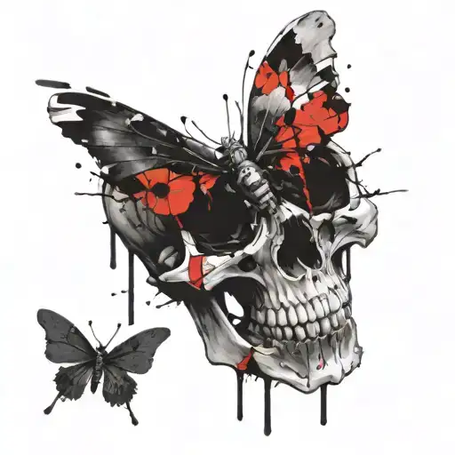 Moth Cross Skull