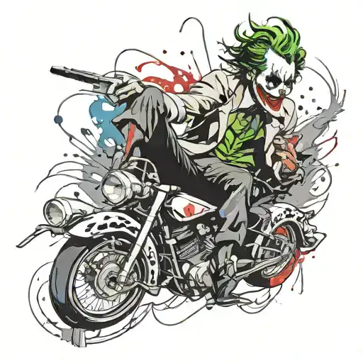 Joker Riding In A Car