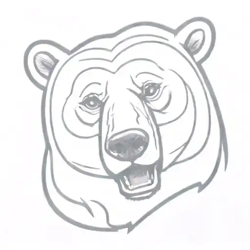 Bear Head Mouth Open