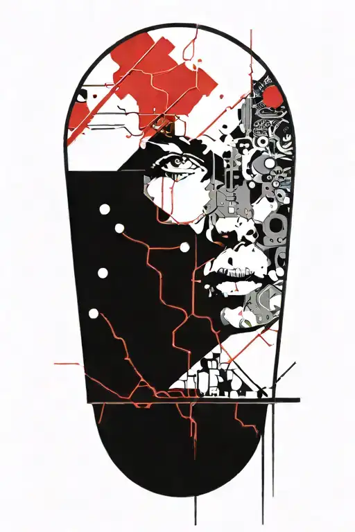 Circuit Board Patterns Intertwined