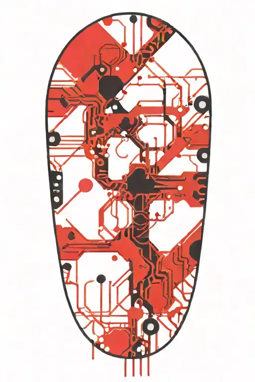 Circuit Board Patterns Intertwined