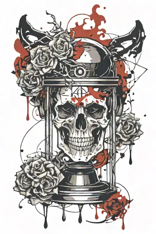 Skull Hourglass