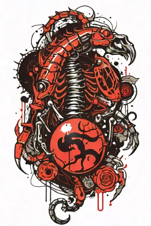 Skelet Scorpio Zodiac Sign