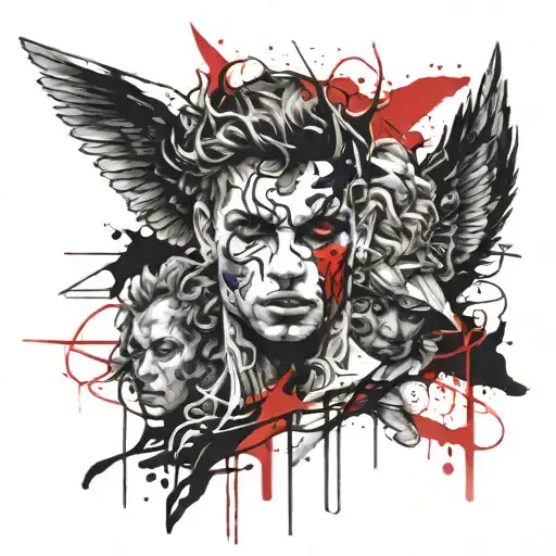 Angel And Satan Face Morphing