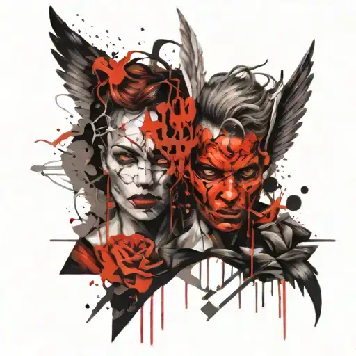 Angel And Demon Face