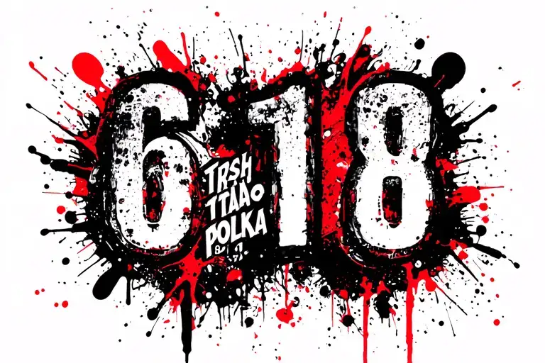 Text 618 On Background Symbolizing