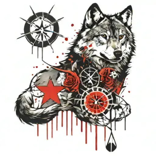 Wolf And Compass