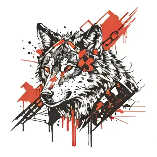 Wolf With A Cross Wrapped