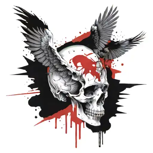 Eagle Skull Star Stairs Leading