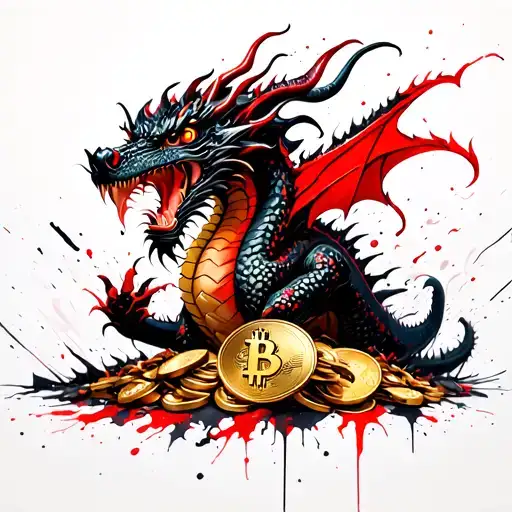 Dragon With A Gold Coin Pile