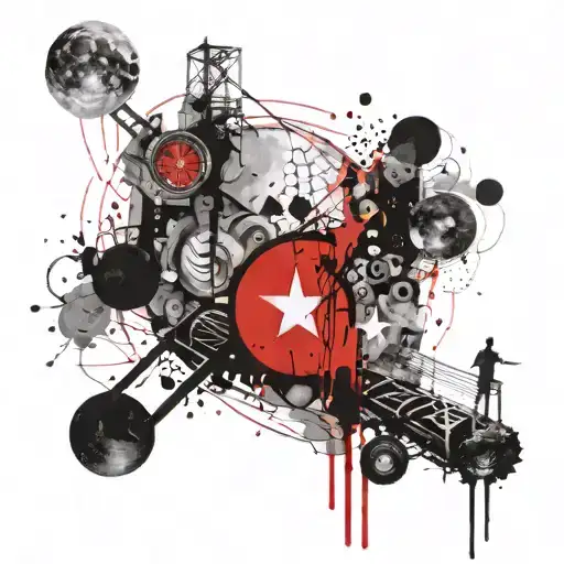 Moon And Walk Way Winding