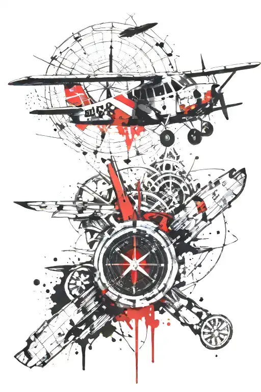 Cessna Plane And Compass