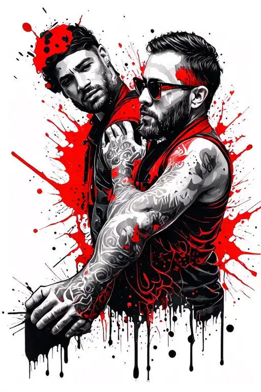 Dad Holding Hands Of Cheldrens