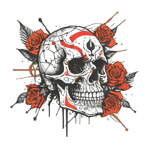 Skull And Rosses
