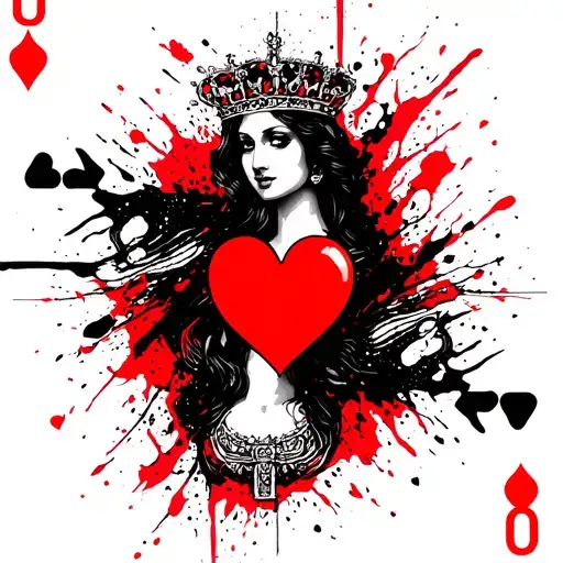 Roi Queen Of Heart Card
