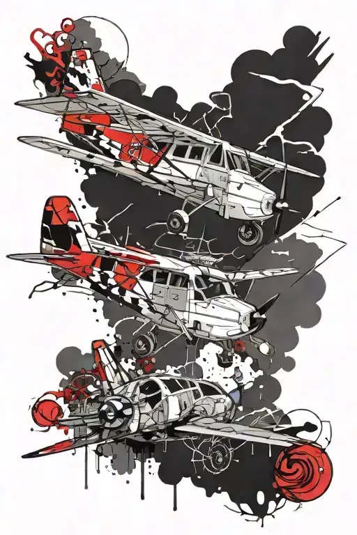 General Aviation Themed Tattoo For A Cover Up